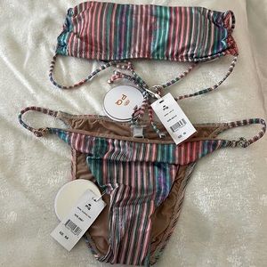 NWT rainbow PQ swimsuit